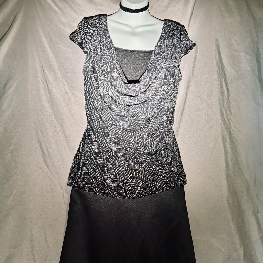 Ronni Nicole Black Sparkle Top
